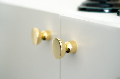 Pomo para mueble Kokeshi 3032, latón pulido, sin barnizar