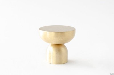 Pomo para mueble Kokeshi 3032, latón cepillado, sin barnizar