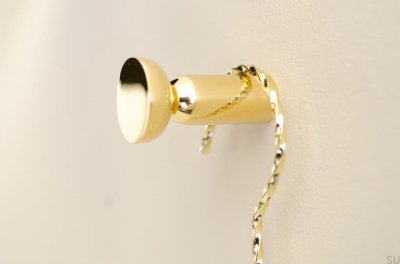 Colgador de pared Kokeshi 3052, latón pulido, sin pintar