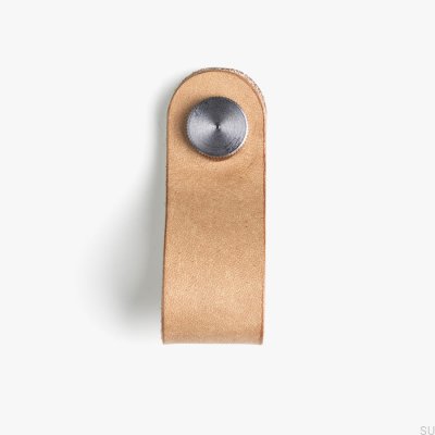 Mueble Pomo Pasador Cuero con plata