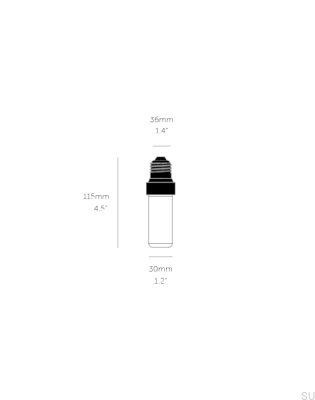 Bombilla Punch Forked E27 de 5 W, luz blanca lechosa con control de brillo