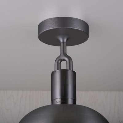 Lámpara de techo Forked M con cubierta de metal y pantalla esmerilada