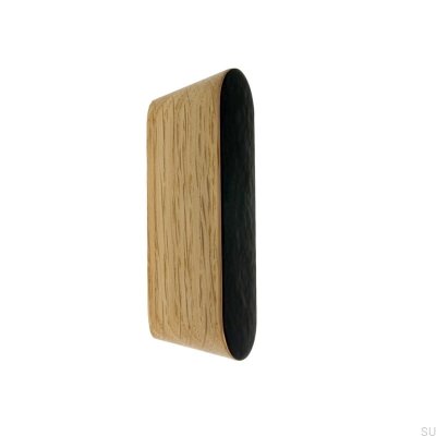 Tirador para mueble Solo Black 60 Negro Esmaltado - Óleo Incoloro Semimate