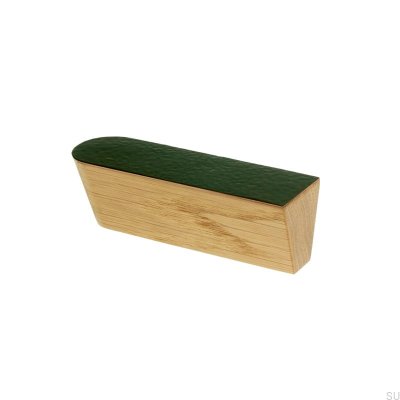 Tirador para mueble Twins Green 60 Esmaltado Verde - Óleo Incoloro Semi-mate