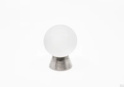 Tirador para mueble Kristall Cristal mate Níquel cepillado