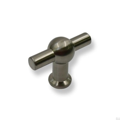 Pomo para mueble T-Bar 2011-60 Plata Cepillado