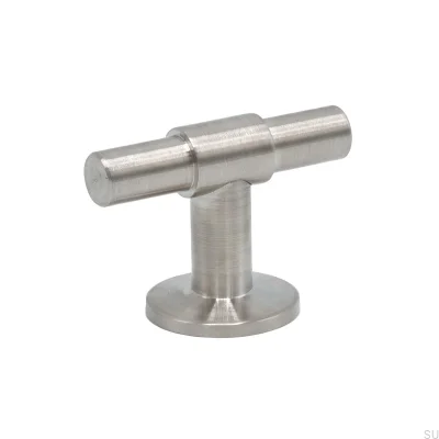 Pomo para mueble T-Bar Uniform Acero Cepillado