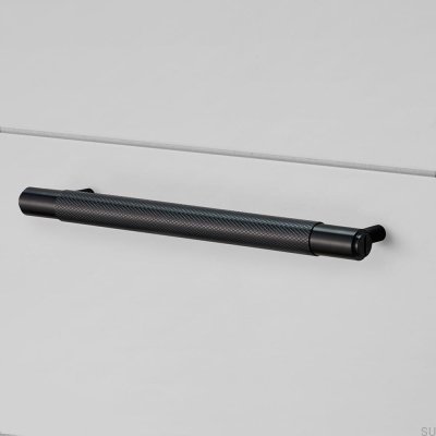 Tirador alargado para muebles Cross 125 de acero negro