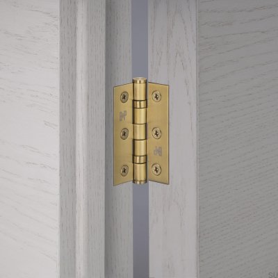 Bisagras para puerta de acero dorado de 76 x 51 x 2 mm (juego de 2)