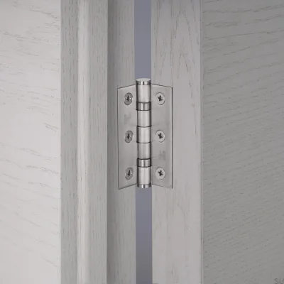 Bisagras para puerta de acero plateado de 76 x 51 x 2 mm (juego de 2)