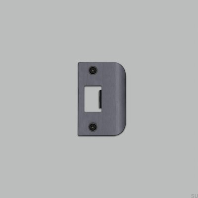 Placa de cierre para puertas estándar tipo D Cerradero Acero Gun Metal