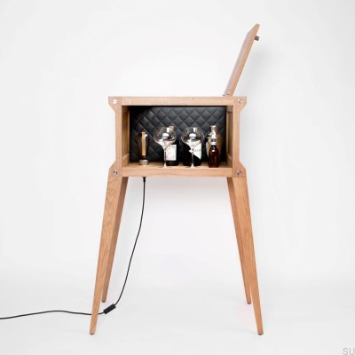 Barra de madera Popstar, roble natural, enchufe británico