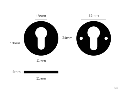 Señal cilíndrica europea de 35 mm de acero para soldador, color negro, estándar británico
