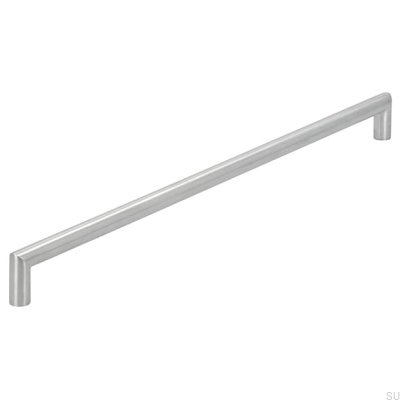 Tirador para mueble alargado 1406 384 Acero cepillado