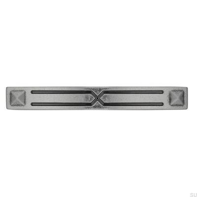 Tirador para mueble alargado 1536 96 Plata Antigua