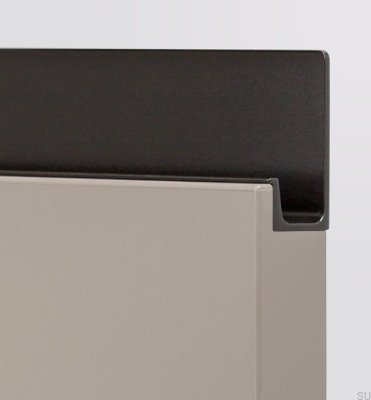 Tirador para mueble Jey 3000 Aluminio canto negro