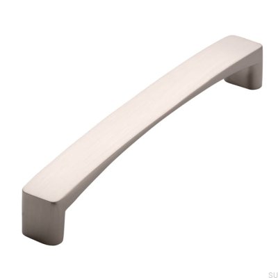 Tirador para mueble alargado 1666 128 Plata cepillado