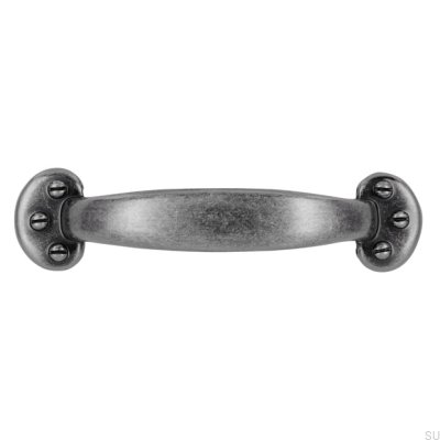 Tirador para mueble alargado 1681 96 Plata Antigua