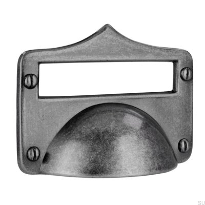 Tirador para mueble alargado 1682 Plata Antigua