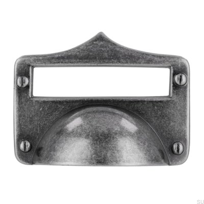 Tirador para mueble alargado 1682 Plata Antigua