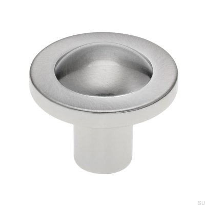 Pomo para mueble 1746 35 Plata Cepillado