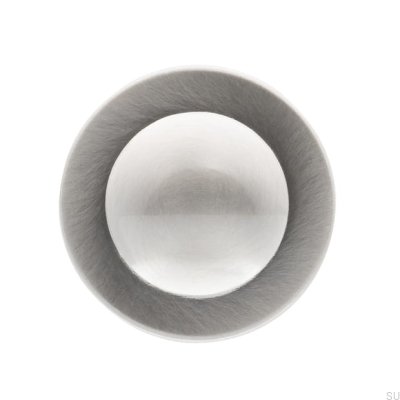 Pomo para mueble 1746 35 Plata Cepillado