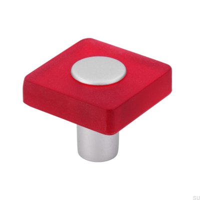 Pomo para mueble SM8118I Plastico Rojo