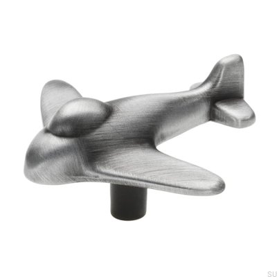 Pomo para mueble Plano 1882 Plata Antigua Cepillado