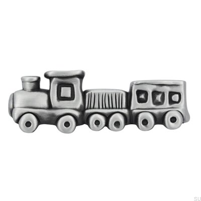 Tirador para mueble alargado Tren 1883 Plata Antigua