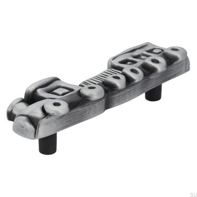 Tirador para mueble alargado Tren 1883 Plata Antigua