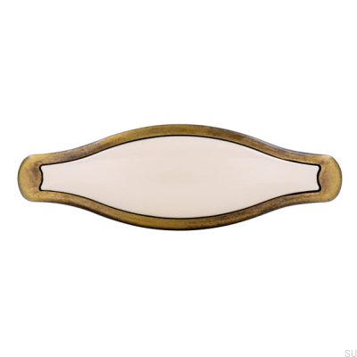 Tirador para mueble 1889 Bronce Antiguo con Beige