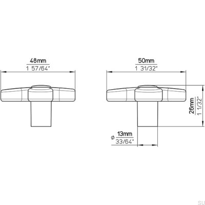 Pomo para mueble SM8116I Plástico Azul