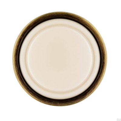 Pomo para Mueble 1971 23 Bronce Antiguo con Beige