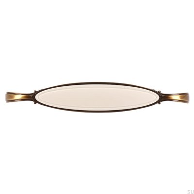 Tirador para mueble alargado 1973 128 Bronce Antiguo con Beige