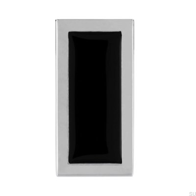 Pomo para Mueble 2013 Cromo Pulido con Negro