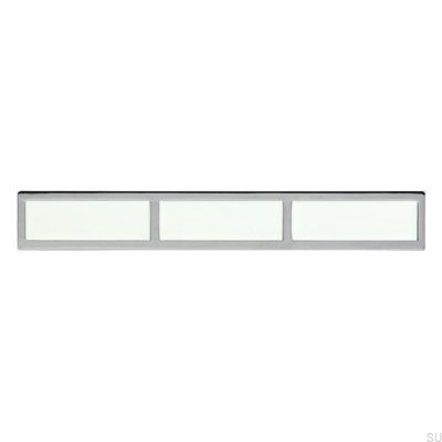 Tirador para mueble alargado 2014 128 Cromo Brillo con Blanco