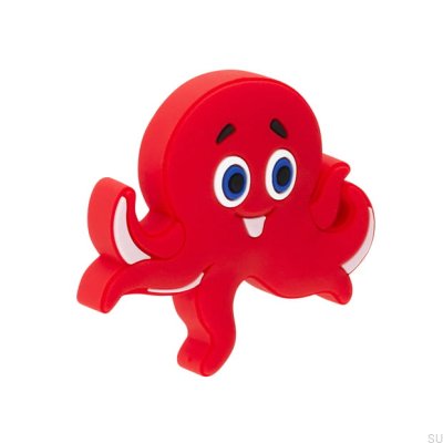 Pomo para mueble H234 Pulpo Goma Roja