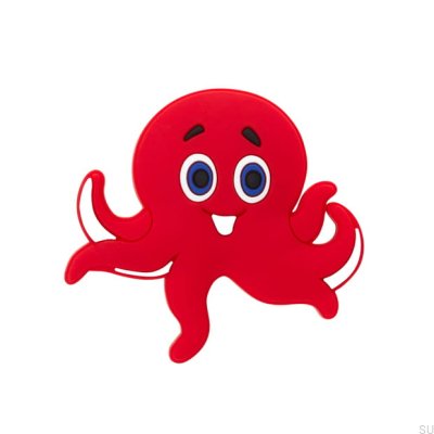 Pomo para mueble H234 Pulpo Goma Roja