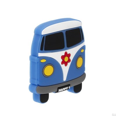 Pomo para mueble H233 Goma Azul Bus