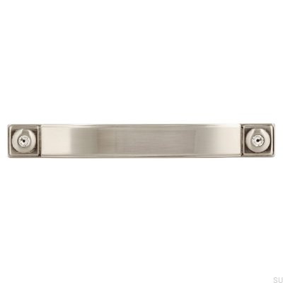 Tirador para mueble alargado 2038 96 Plata Cepillado