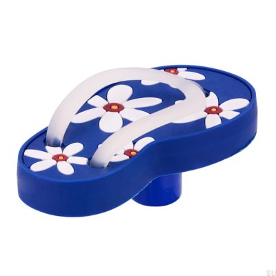 Pomo para mueble H210L Izquierdo Goma Azul