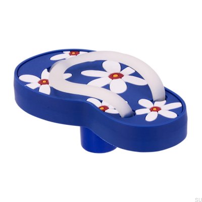 Pomo para mueble H210R Derecha Goma Azul