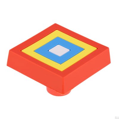 Pomo para mueble H156 Goma Cuadrada Colorida