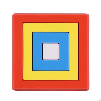 Pomo para mueble H156 Goma Cuadrada Colorida