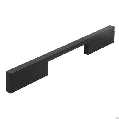 Tirador para mueble alargado 2110 128/224 Aluminio Negro Mate