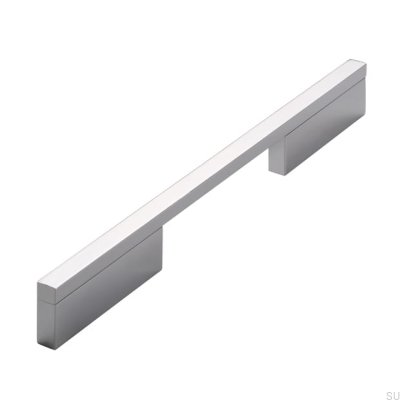 Tirador para mueble alargado 2110 128/224 Aluminio Cromo Pulido