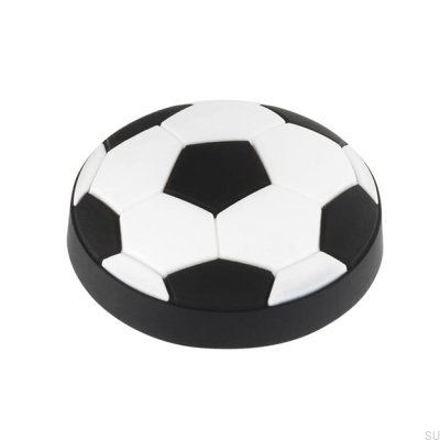 Pomo para mueble H148 Bola de goma blanca y negra