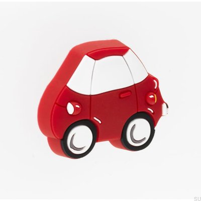 Pomo para mueble H147 Car Goma Rojo