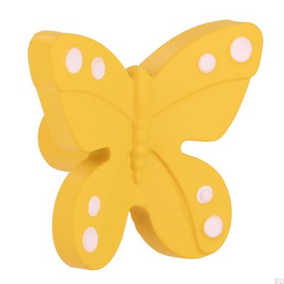 Pomo para mueble H143 Mariposa Plastico Amarillo