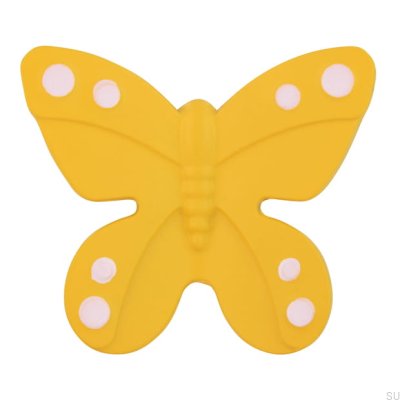 Pomo para mueble H143 Mariposa Plastico Amarillo